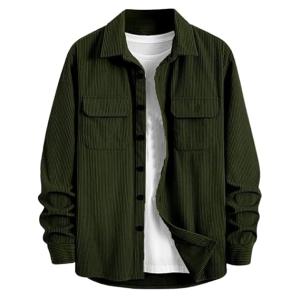 Men's Full Sleeve Corduroy Striped Casual Jacket