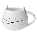 White Kitty Cat Coffee Mug